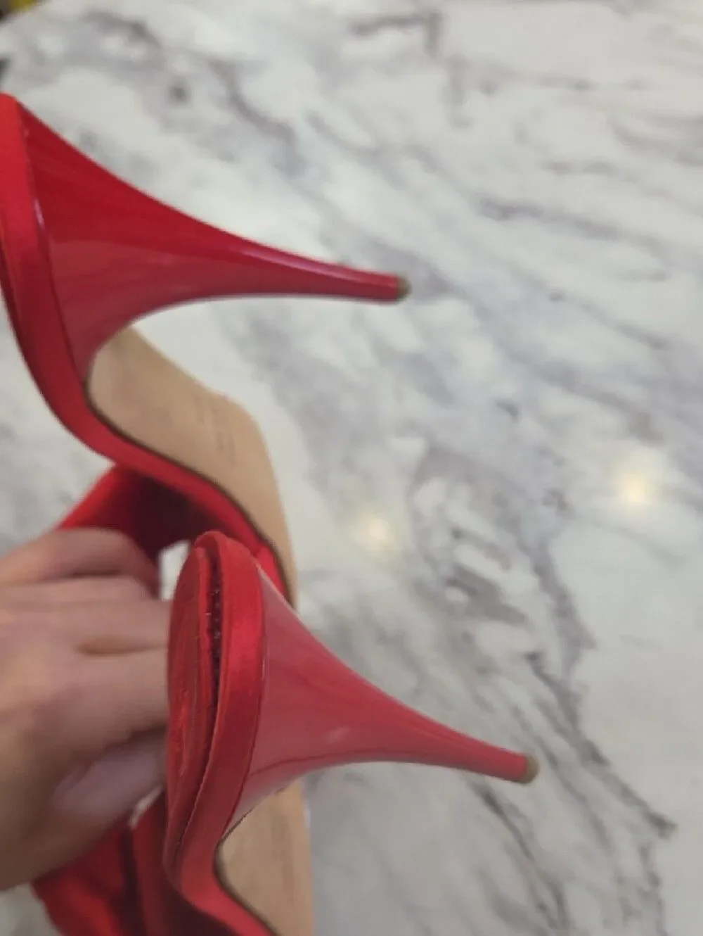 Giuseppe Zanotti Red Satin Knot Stiletto Mules